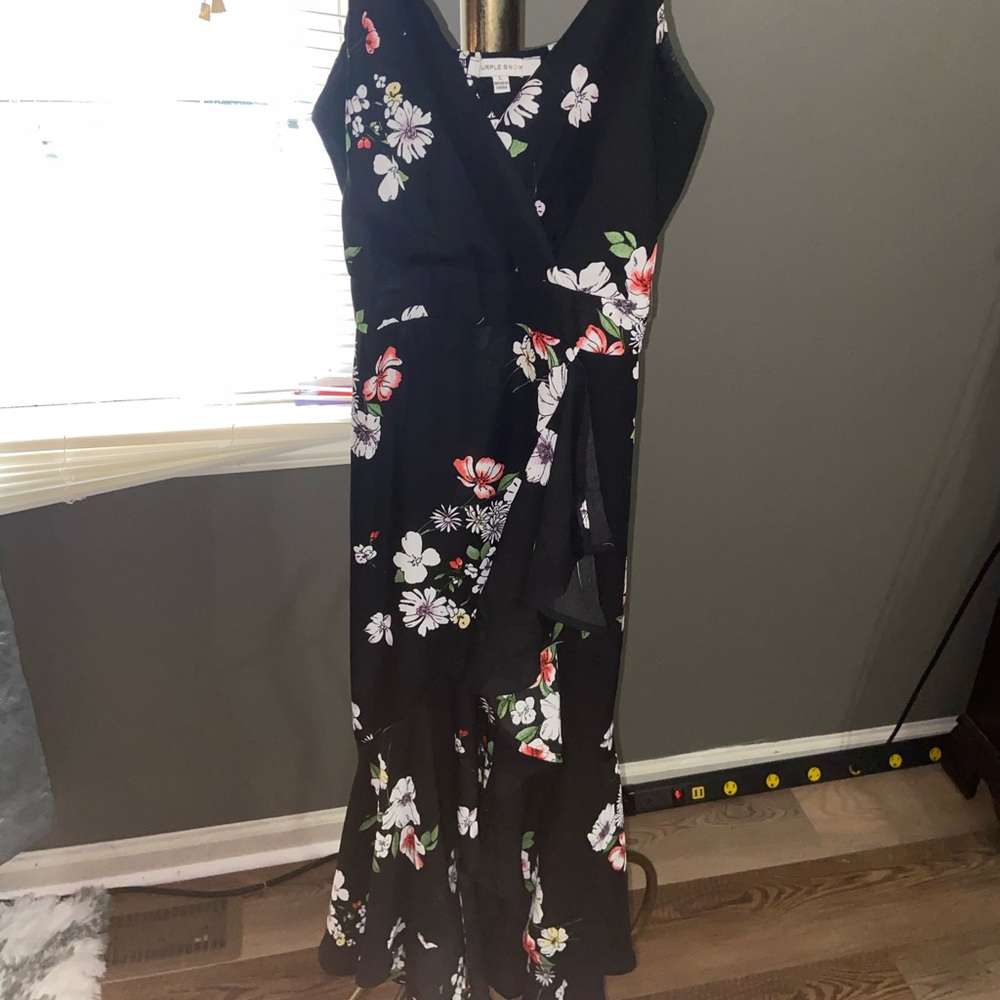 Black floral dress